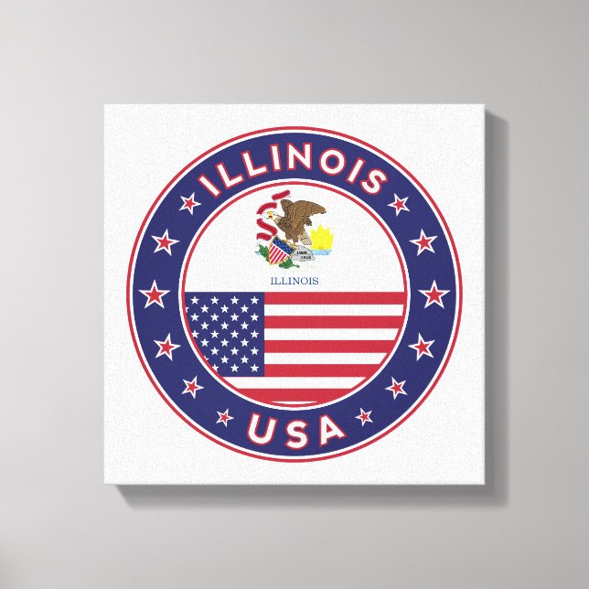 Illinois, Estados Unidos, canvas de Illinois, post (Frente)
