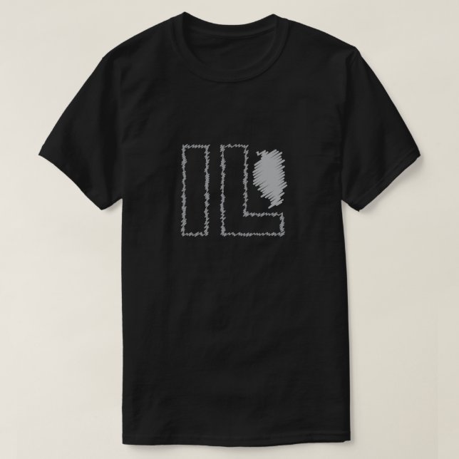 Illinois IL indica o t-shirt (Frente do Design)