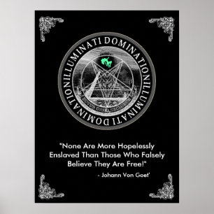 Illuminati Domination 18" x Poster de 24"
