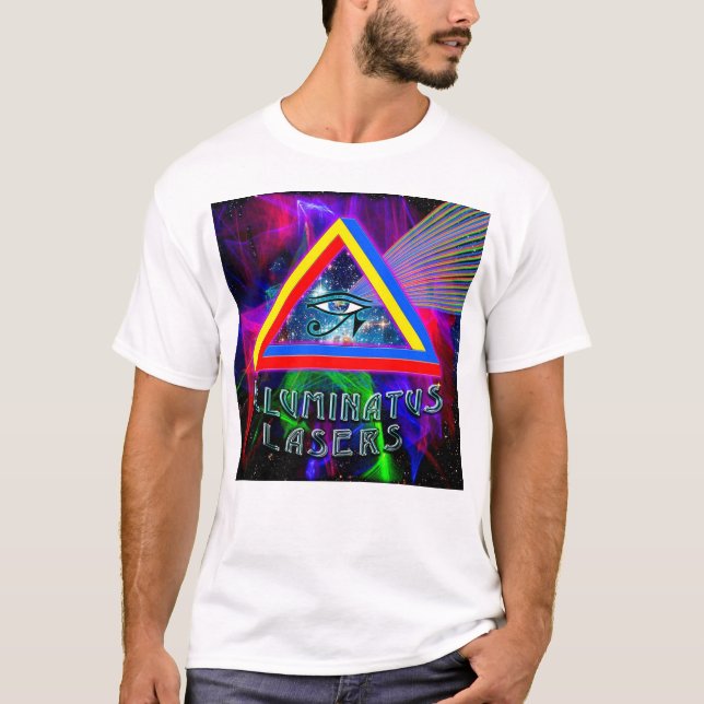 Illuminatus Lasers Logótipo T-Shirt Branca (Frente)