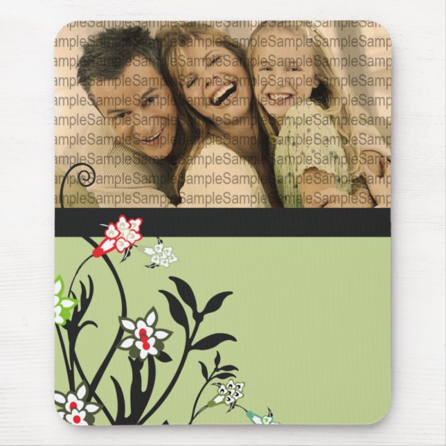 Illustração Floral_3 com o modelo de FOTO Mousepad (Frente)