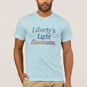 Iluminação da Liberdade" - T-Shirt Patriótico D