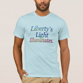 Iluminação da Liberdade" - T-Shirt Patriótico D