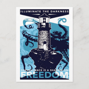 Ilumine a escuridão, cartão postal antigo