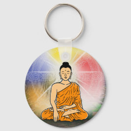 Iluminismo de Buda e Chaveiro de Roda Dharma