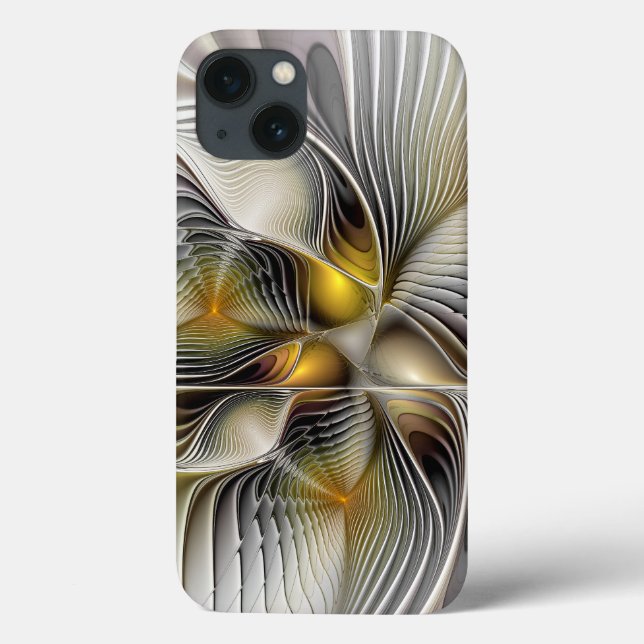 Ilusão Óptica Abstrata Fractal 3D Com Profundidade (Verso)