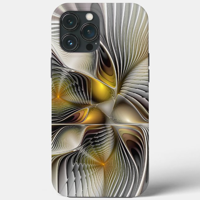 Ilusão Óptica Abstrata Fractal 3D Com Profundidade (Verso)