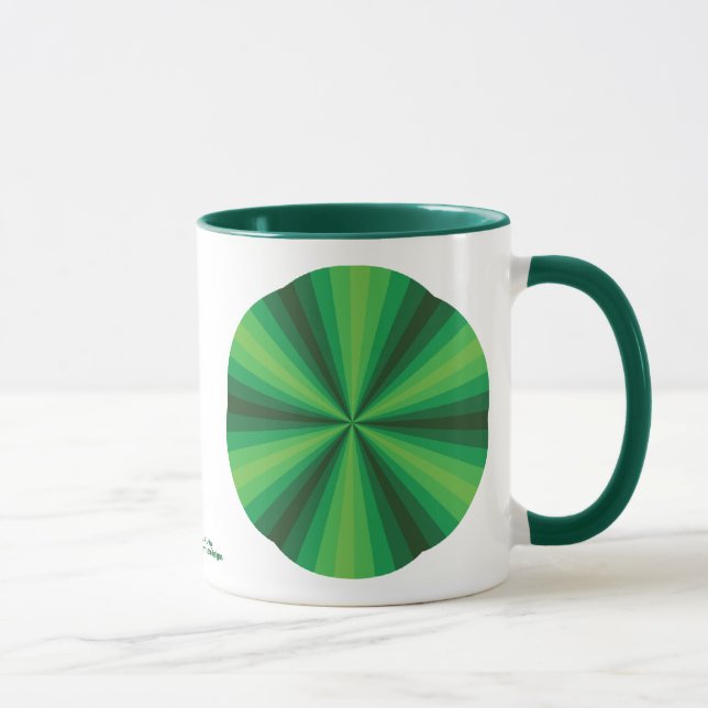 Ilusão Óptica Caneca Verde (Direita)