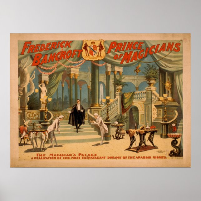 Ilusionista do Mágico BANCROFT VAUDEVILLE Poster (Frente)