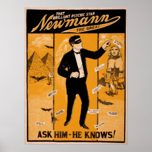 Ilusionista Mágico NEWMANN VAUDEVILLE Poster