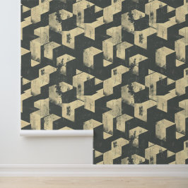 Ilusões de casas em 3D, quadradas arquitetônicas, 