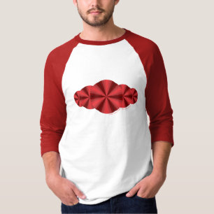 Ilusões Ópticas Camisa Leve Masculina Vermelha