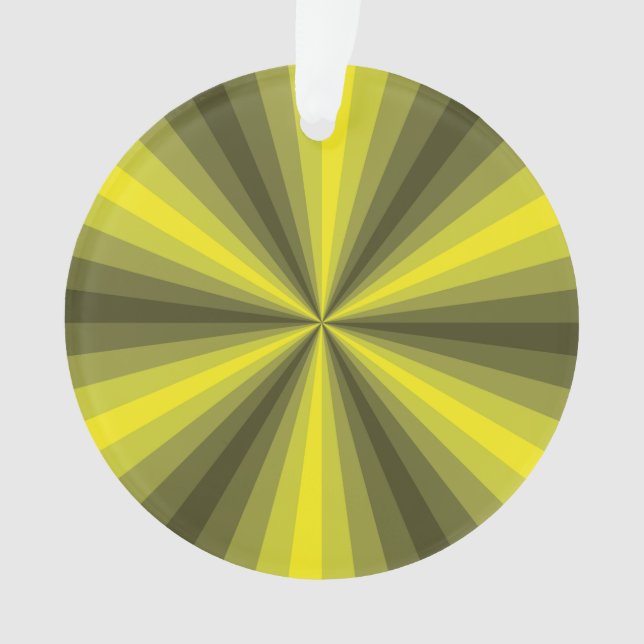 Ilusões Ópticas Ornamento acrílico amarelo (Frente)
