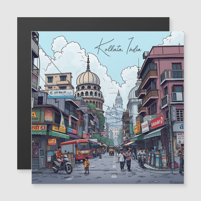 Ilustração Ai de Calcutá, Índia (Frente/Verso)