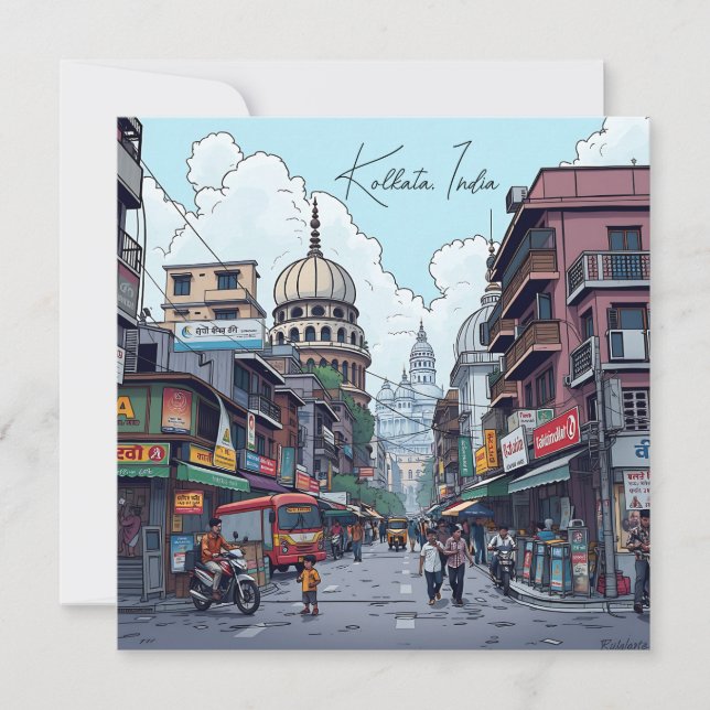 Ilustração Ai de Calcutá, Índia (Frente)