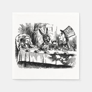 Ilustração Alice dos guardanapo de papel no paí