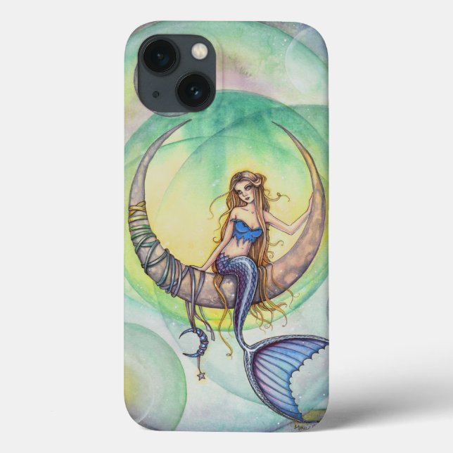 Ilustração Artística de Sereia em Aquarela Lua Cob (Verso)