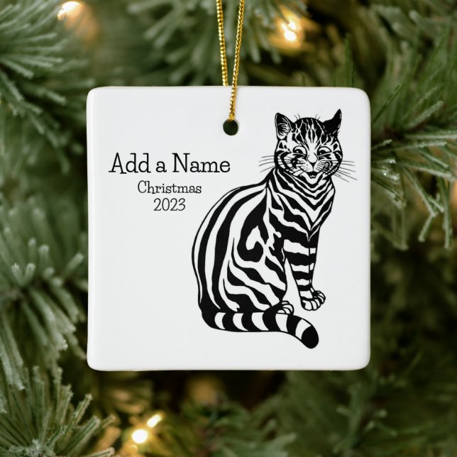 Ilustração B&W & Texto 2 ・ Louis Wain ・ Ornamento (Árvore)