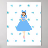 Ilustração Balé Nutcracker Clara Poster