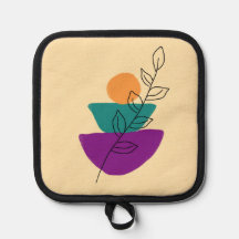 Ilustração boho de folhas