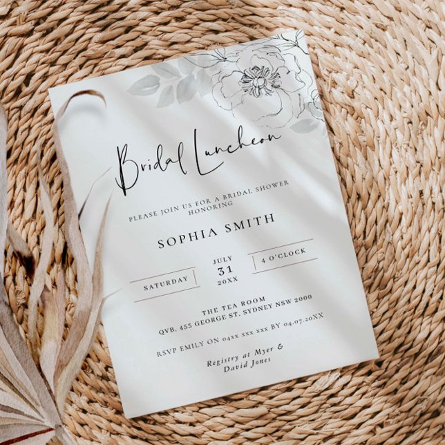 Ilustração Botânica Convite à Colônia de Bridal (Criador carregado)
