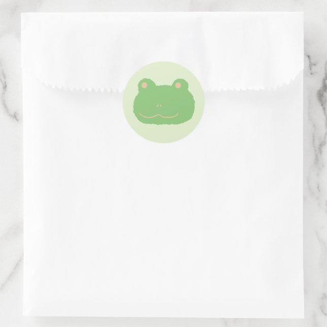 Ilustração Clássica de Rã Verde Fofa Adesivo Redon (Bolsa)