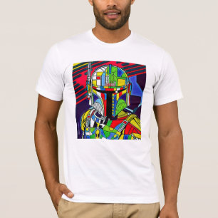 Ilustração Colorida de Robô Vetor T-Shirt