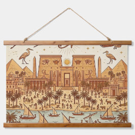 Ilustração da Cidade Boho Antigo Egito-Terracota