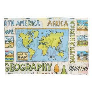 Ilustração da Geografia da Vintagem Desenhada à Mã