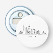 Ilustração da Paisagem Urbana de Chicago IL