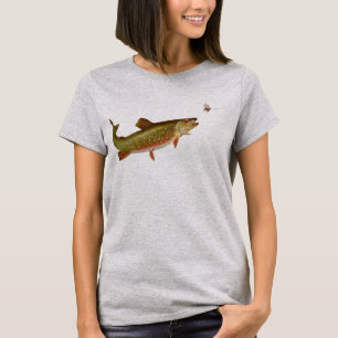 ilustração da pesca da truta Camisa do pescador