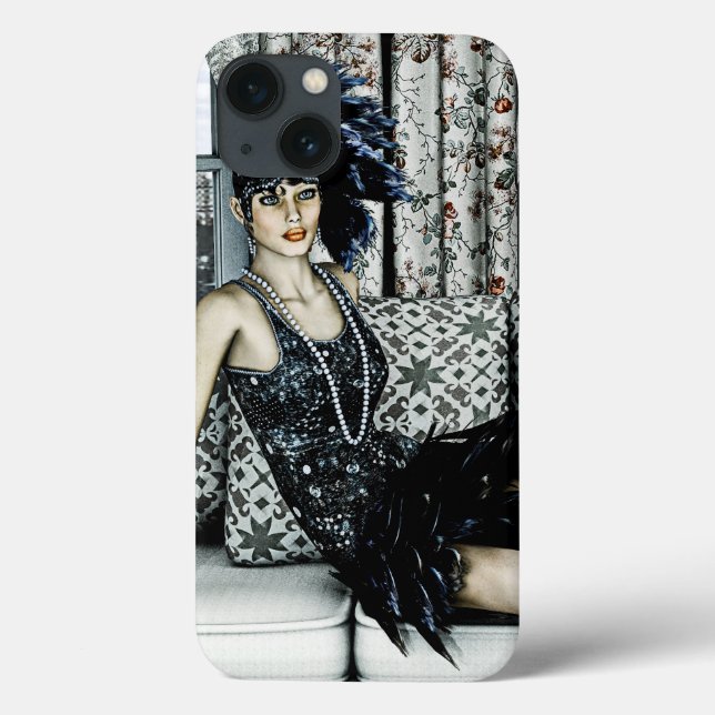 Ilustração de Arte da Moda Flapper dos Anos 20 (Verso)