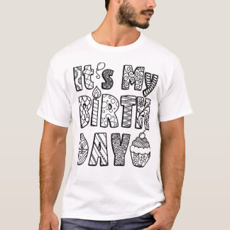 Ilustração de Arte de T-Shirt Coloring de Aniversá