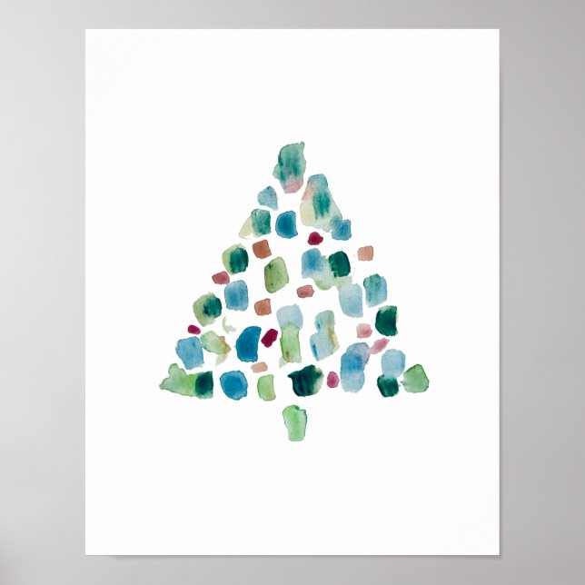 Ilustração de Árvore de Natal Impressão Nórdica (Frente)