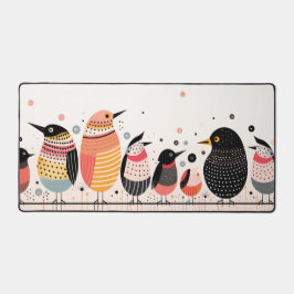 Ilustração de aves com pontos e faixas