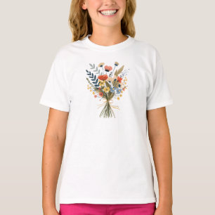 Ilustração de Buquê de flor selvagem T-Shirt
