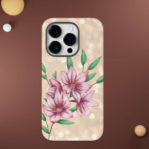 Ilustração de Buquê Floral Dourado, cor-de-rosa, m