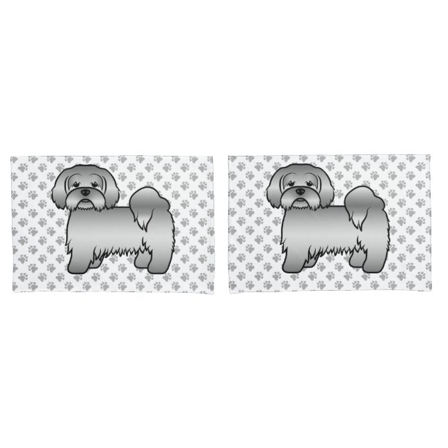 Ilustração de cachorro de desenho animado fofo Lha (Frente - conjunto)