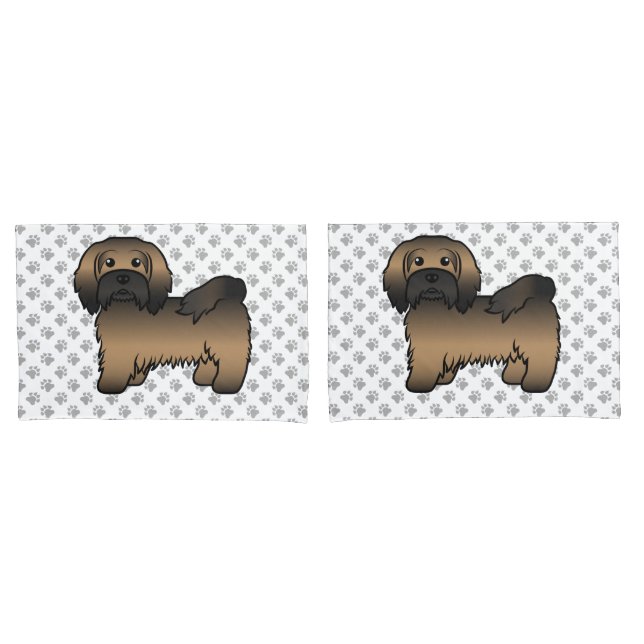 Ilustração de cachorro de desenho animado Havanese (Frente - conjunto)