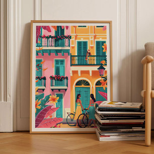 Ilustração de Cartagena Impressão Colômbia Cartage