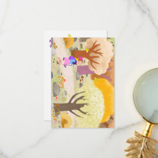 Ilustração de cartão postal para a floresta