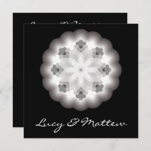 Ilustração de Convite de Casamento com Mandala