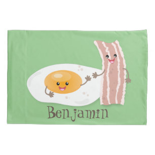 Ilustração de desenho animado de bacon e ovo caw