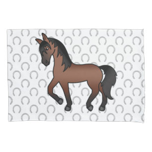 Ilustração de desenho animado de cavalo trotando c