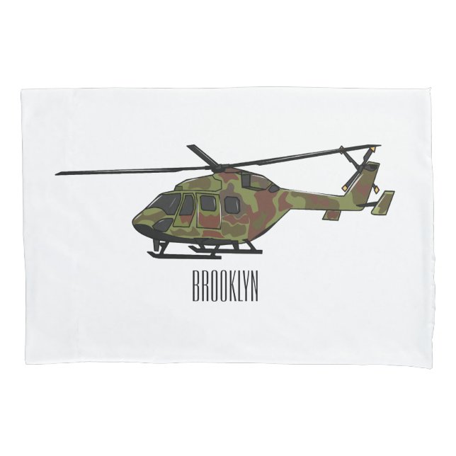 Ilustração de desenho animado de helicóptero do ex (Frente)