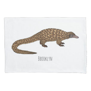 Ilustração de desenho animado de pangolim de cauda