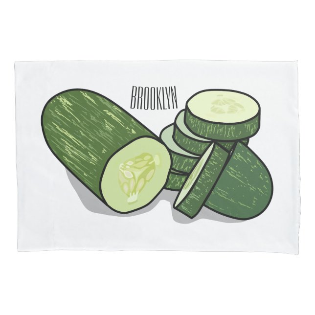 Ilustração de desenho animado de pepino (Frente)
