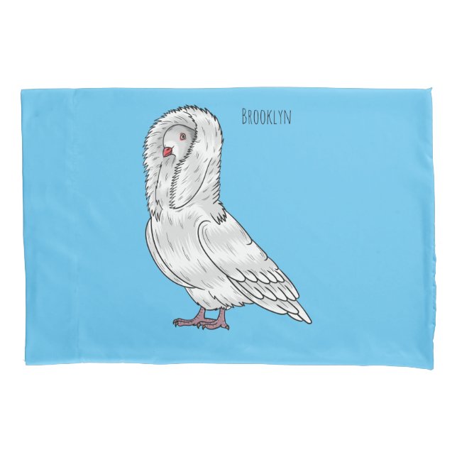 Ilustração de desenho animado de pombo-jacobino (Frente)