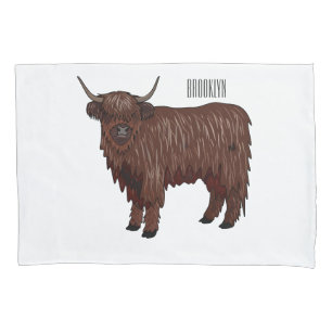 Ilustração de desenho animado de vaca em terras al