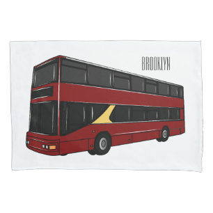 Ilustração de desenho de barramento de dois andare